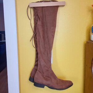 a new day Sidney thigh high tall boots Cognac Size 11